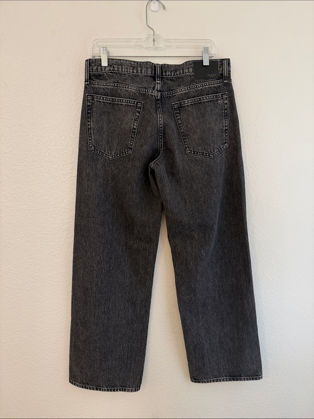 Rag & Bone Saige Low Rise Straight Leg Jeans Black Wash Size 28 NWOT - Picture 8 of 10